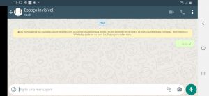 how to make text invisible on whatsapp